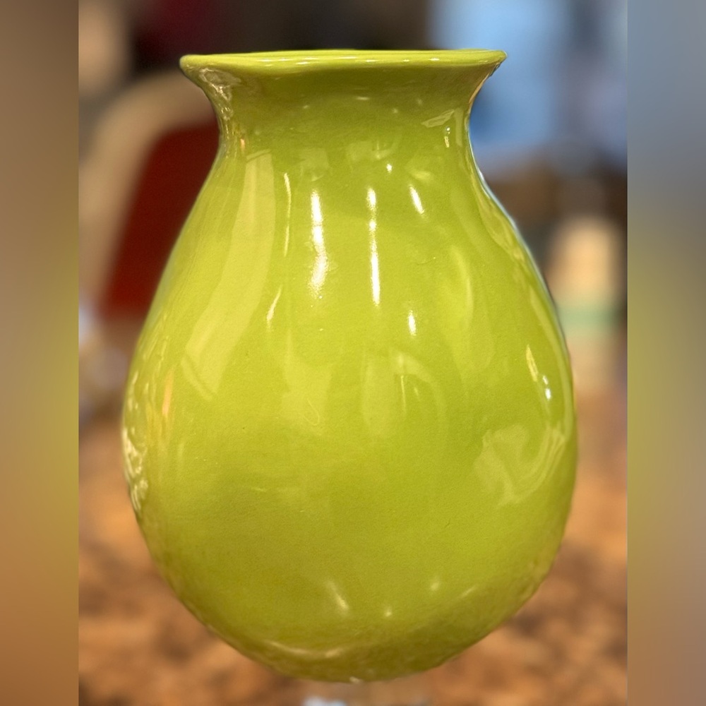 Green Ceramic Vase by Rae Dunn - Picture 3 of 7